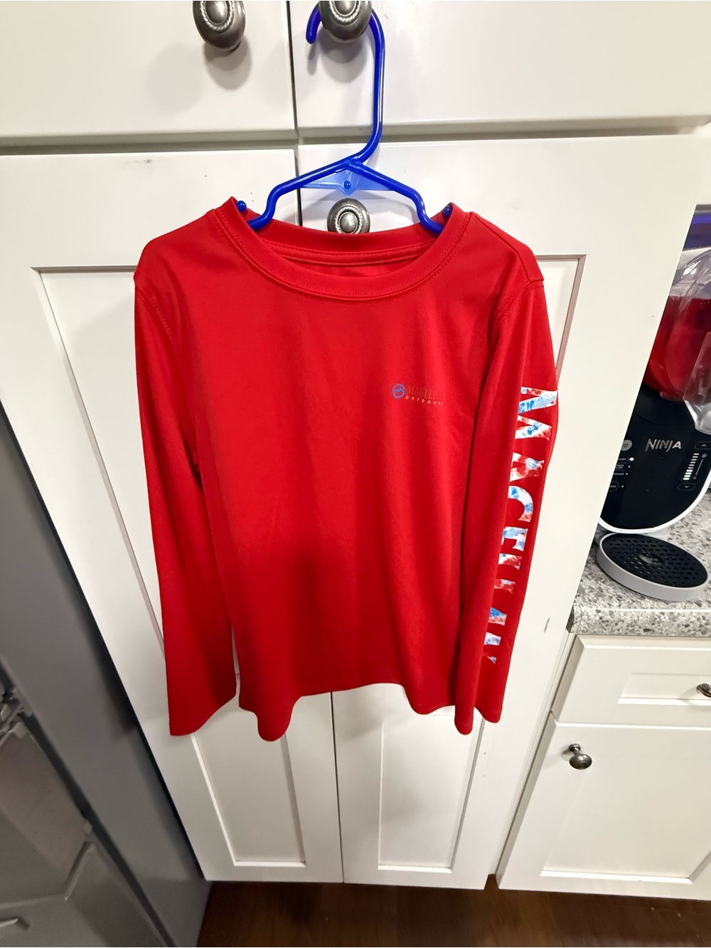 Magellan Outdoors Red Long Sleeve Kids Performance Top